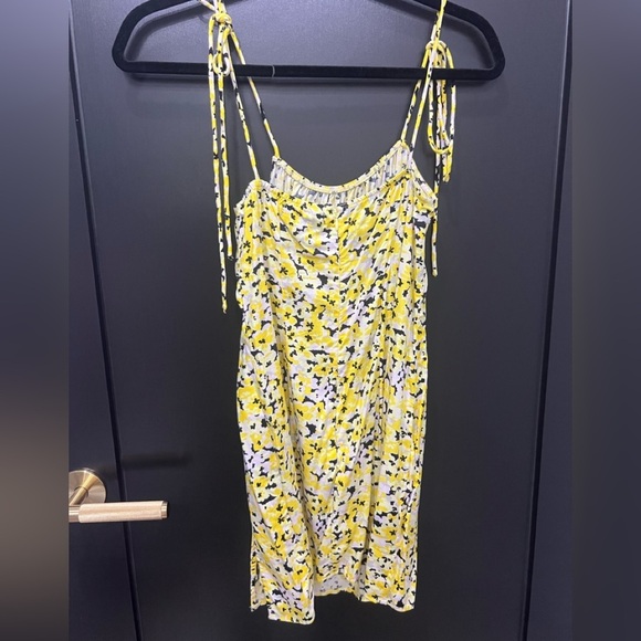 Motel Rocks Yellow and black Floral Spaghetti Strap Dress - Picture 7 of 10